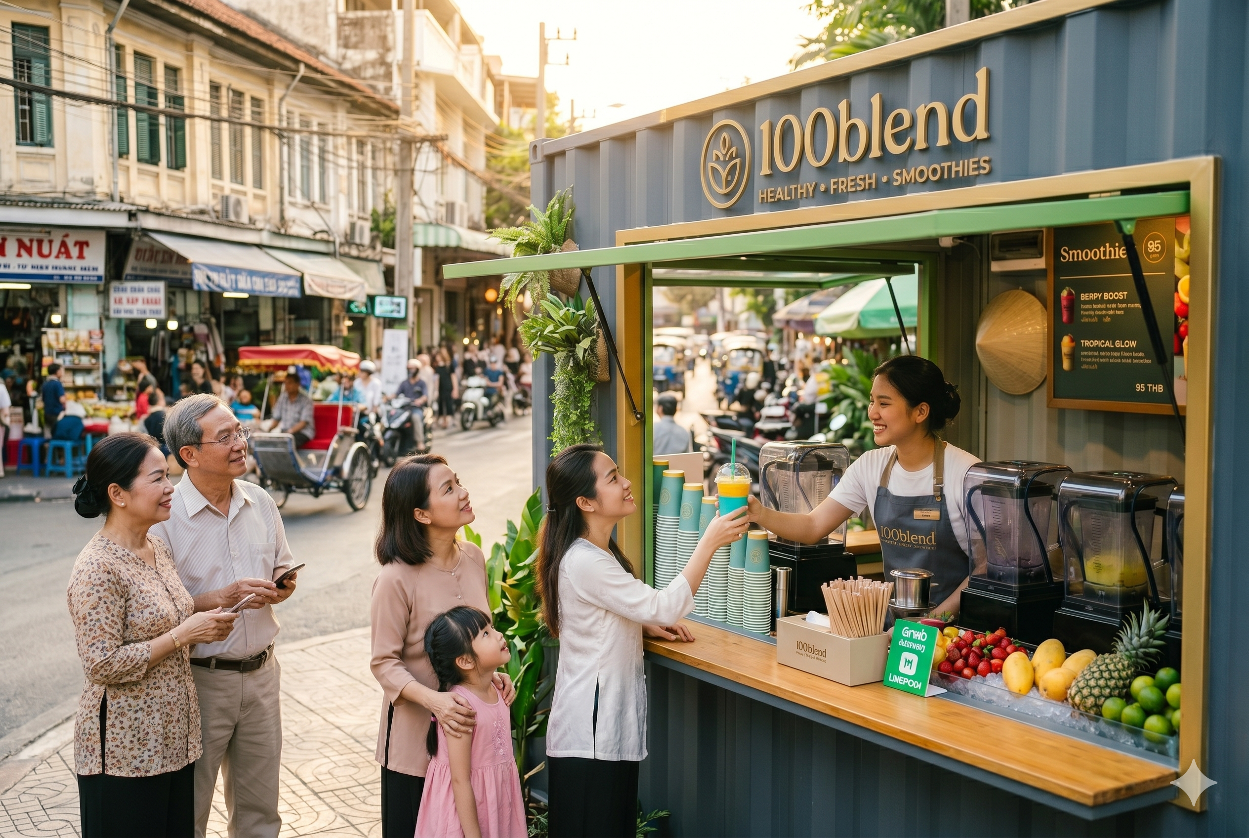 100blend container kiosk